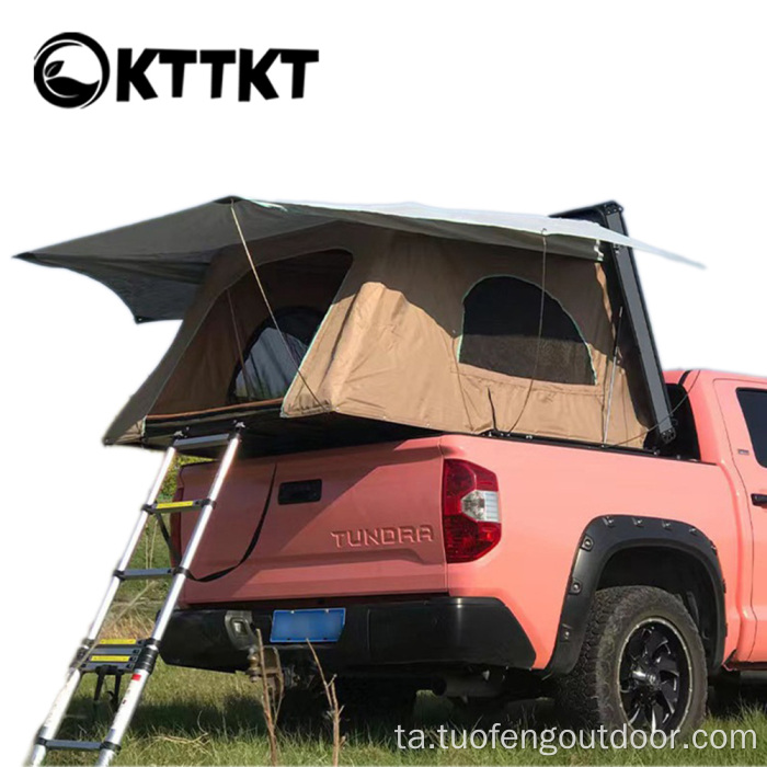 55 கிலோ காக்கி வெளிப்புற முகாம் பக்க திறந்த கூரை கூடாரம்